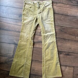 Pilcro Mustard Corduroy Trousers